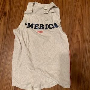 PINK merica tank top